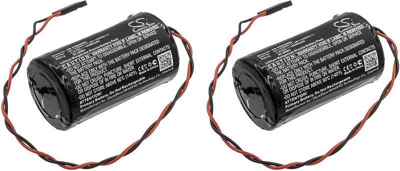 2 Pcs Battery Replacement for Cameron Nuflo MC-III Plus EXP Flow Analyzer MC-II Plus MC-II Plus EXP MC-III Plus Flow Analyzers LS33600-CN1 MV-100005111 9A-100005111
